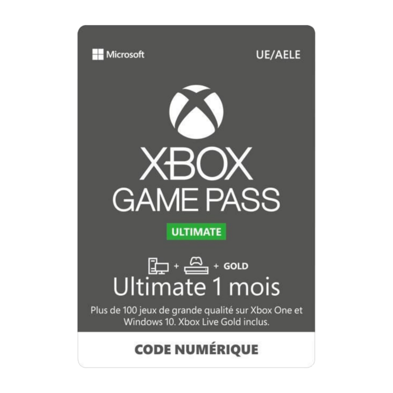 Carte Xbox Game Pass Ultimate 1 mois - 17,99€
