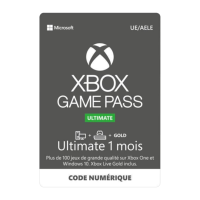 Carte Xbox Game Pass Ultimate 1 mois - 12,99€
