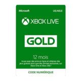 Carte Xbox Live Gold 12 mois - 54,95€