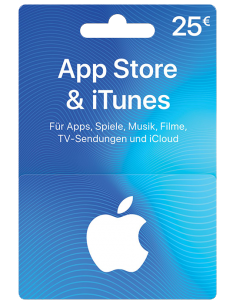 Carte Apple Store &amp; iTunes de 25€