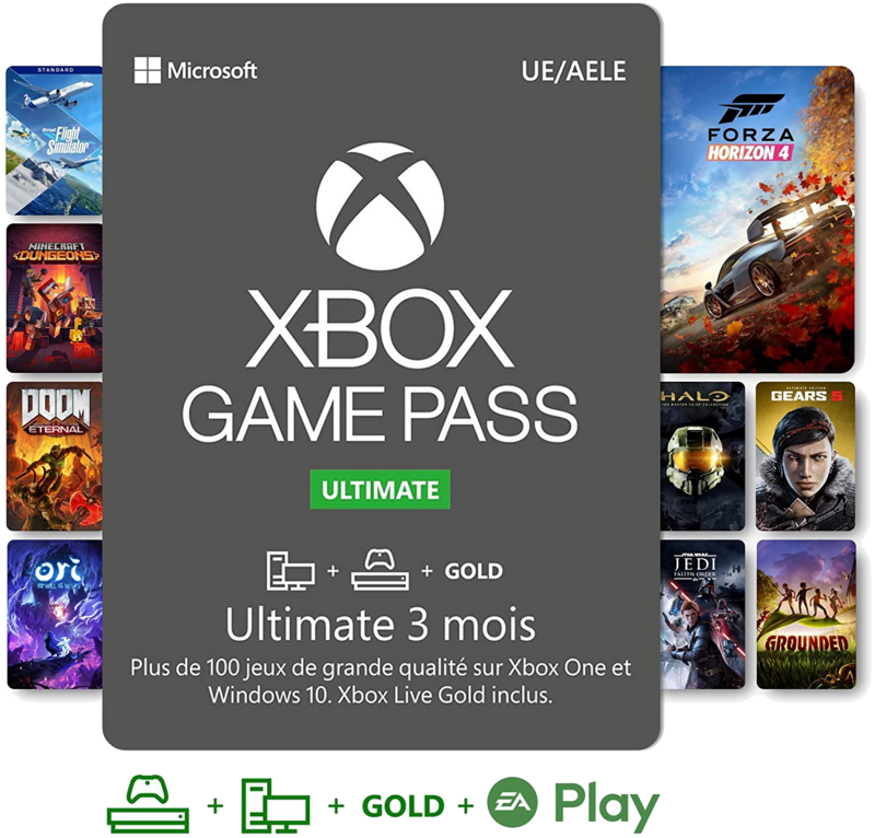 Carte Xbox Game Pass Ultimate 3 mois - 44,99€