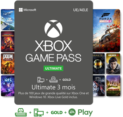 Carte Xbox Game Pass Ultimate 3 mois - 44,99€