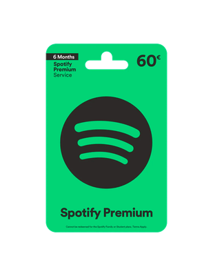 Carte cadeau Spotify Premium 66€