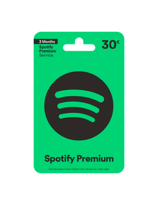 Carte cadeau Spotify Premium 33€