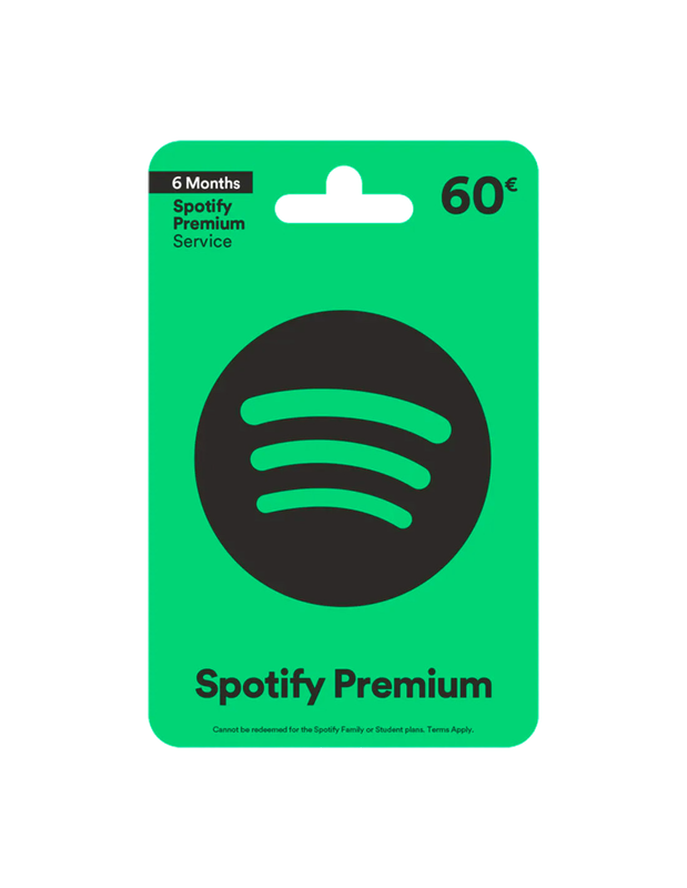 Carte cadeau Spotify Premium 66€