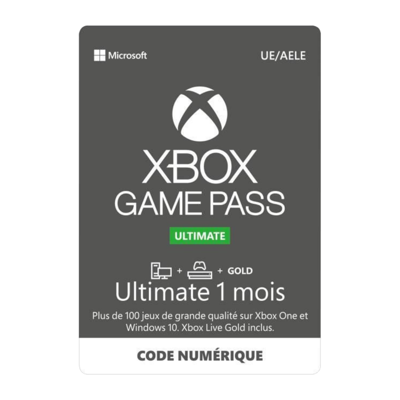 Carte Xbox Game Pass Ultimate 1 mois - 17,99€