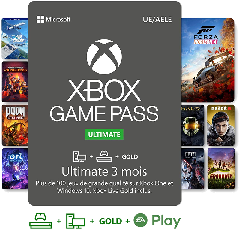 Carte Xbox Game Pass Ultimate 3 mois - 44,99€