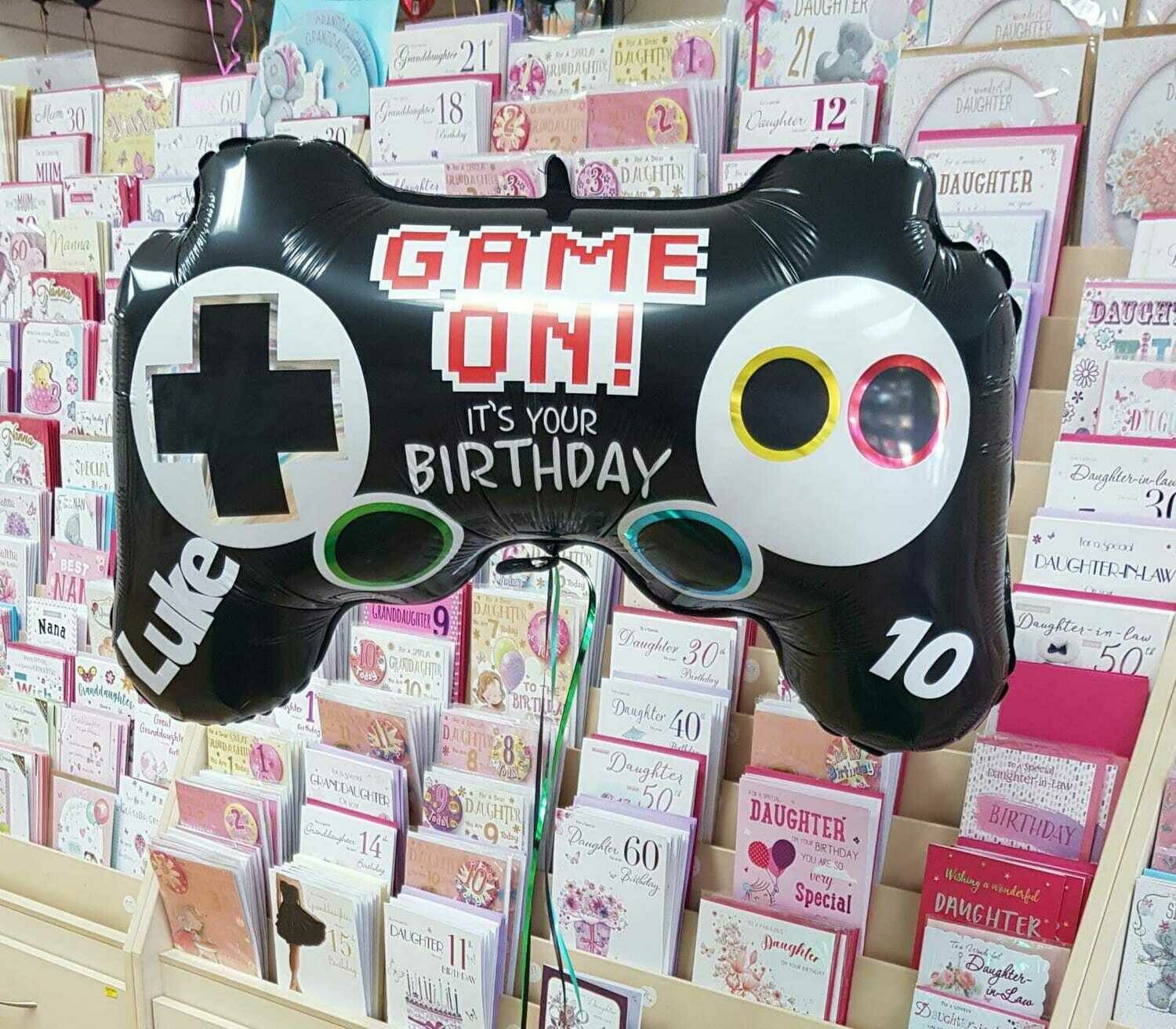 Personalised Gamer Controller Balloon
