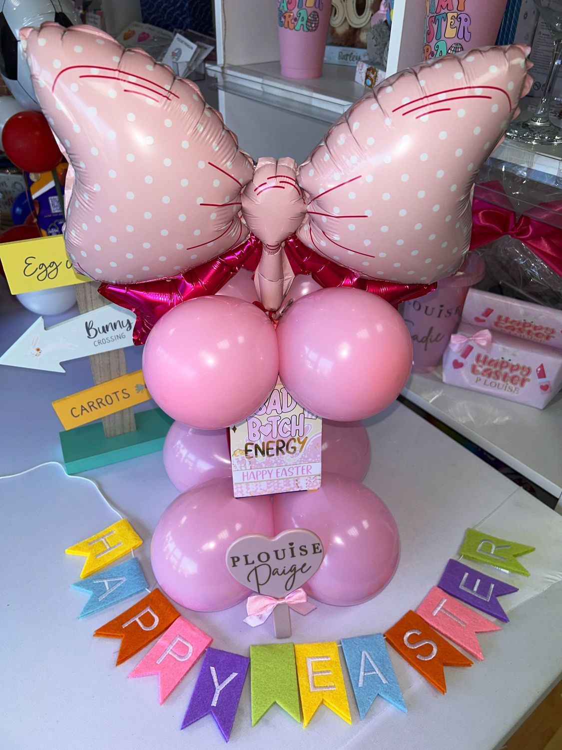 Easter - Pink Bow Easter Buddy