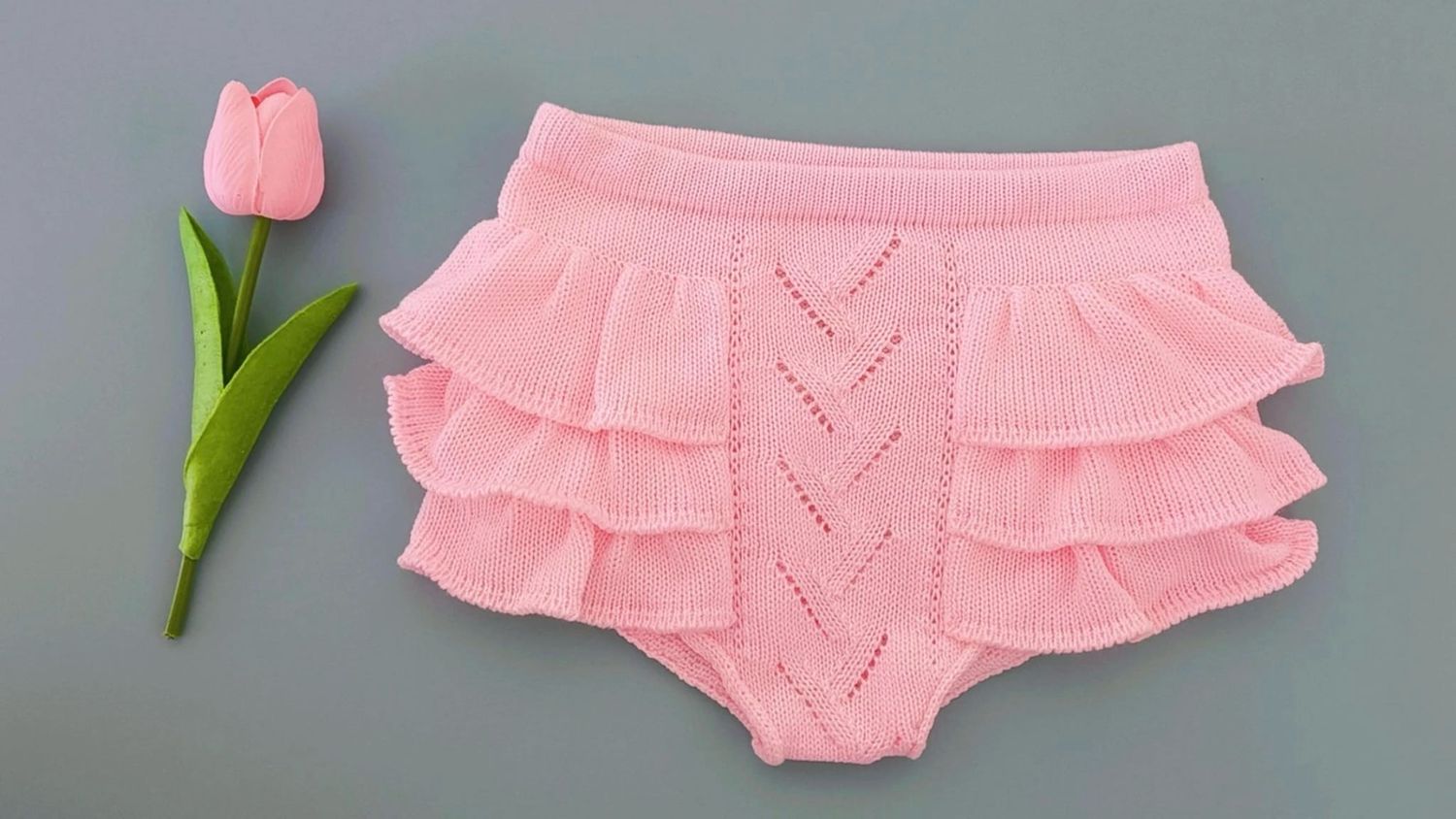 Culotte punto volanta rosa