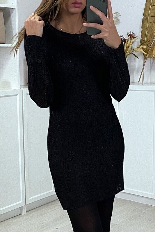 ROBE NOIR À FILET SCINTILLANT