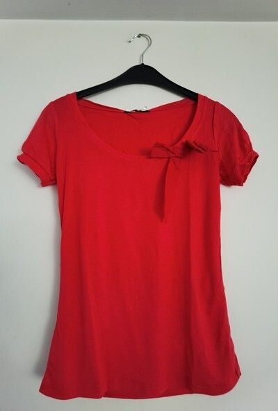 Top avec un nœud, Couleur: Rouge, Taille: S/M