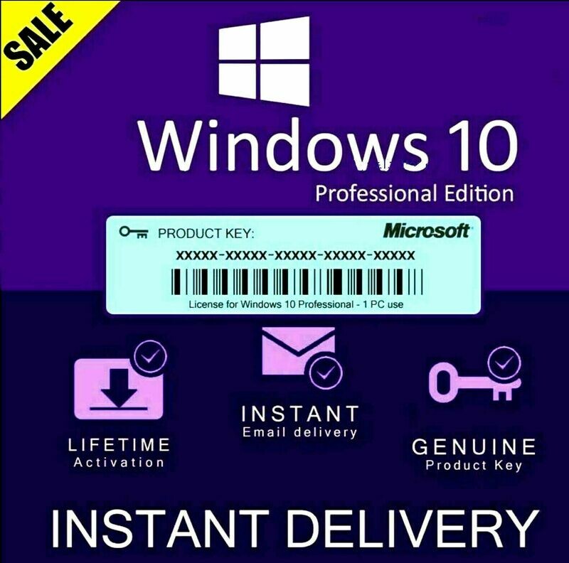 WINDOWS 10 PRO PROFESSIONAL 32 /64 BIT ACTIVATION KEY