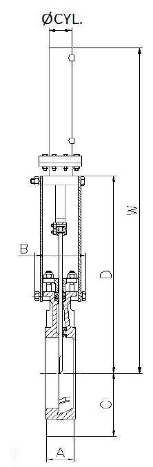 Vanne à guillotine eau usée étanchéité 1 sens type A