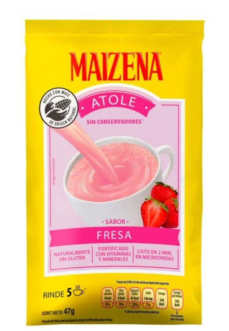 MY- Natilla (atole) sabor fresa MAIZENA 