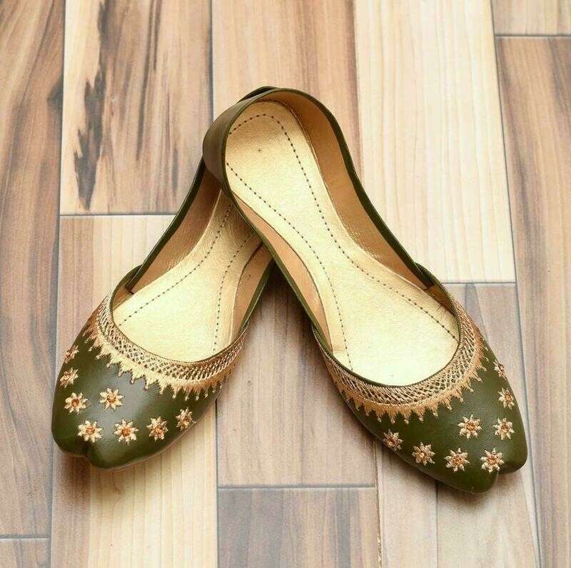 Olive Green Khussa