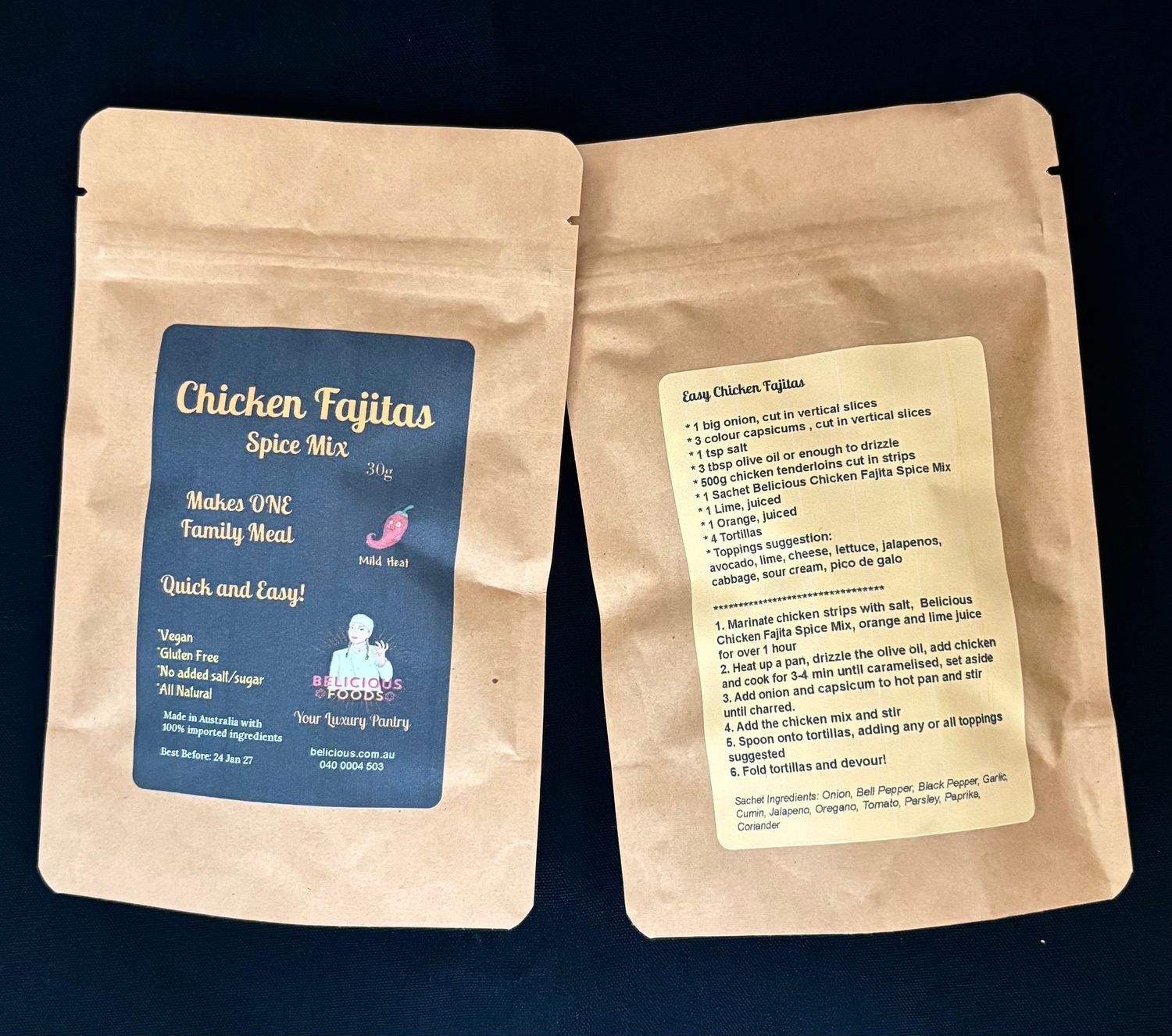 Chicken Fajitas - OneMeal Range - Mild Heat