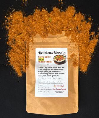 Belicious Masala -Mild (Indian) 60g Belicious Masala -Mild (Indian) 60g