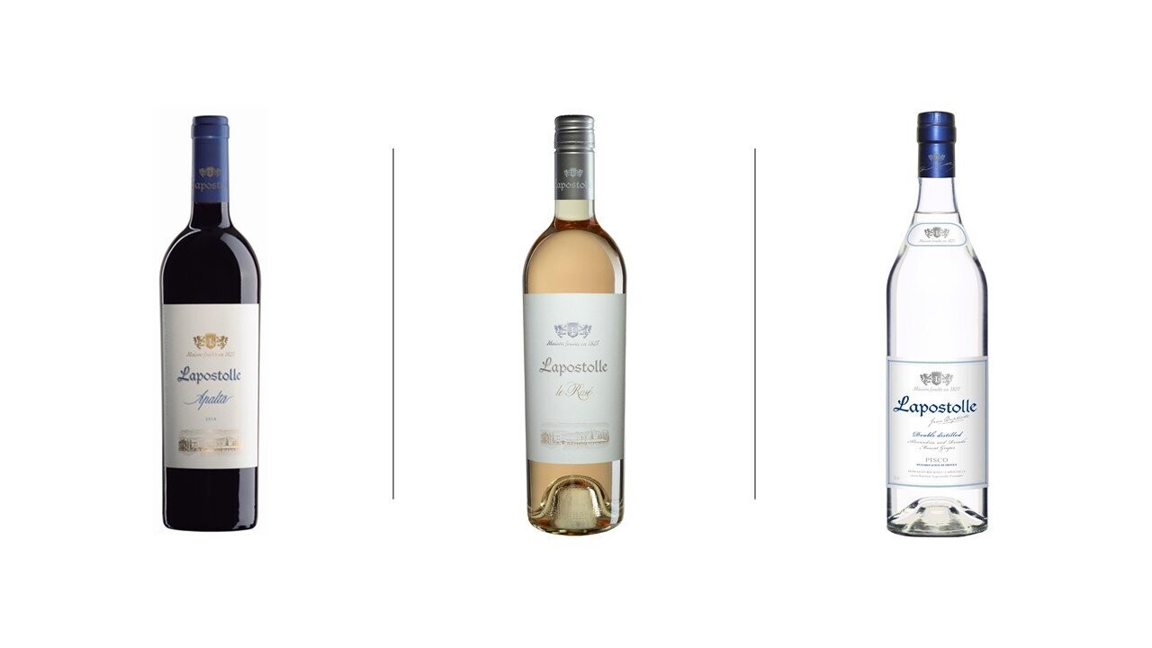Lapostolle Pisco, Le Rose and Apalta Red Blend Mixed Case (2 bottles of each)