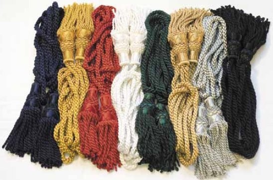 Silk Pipe Cords, Single Colour