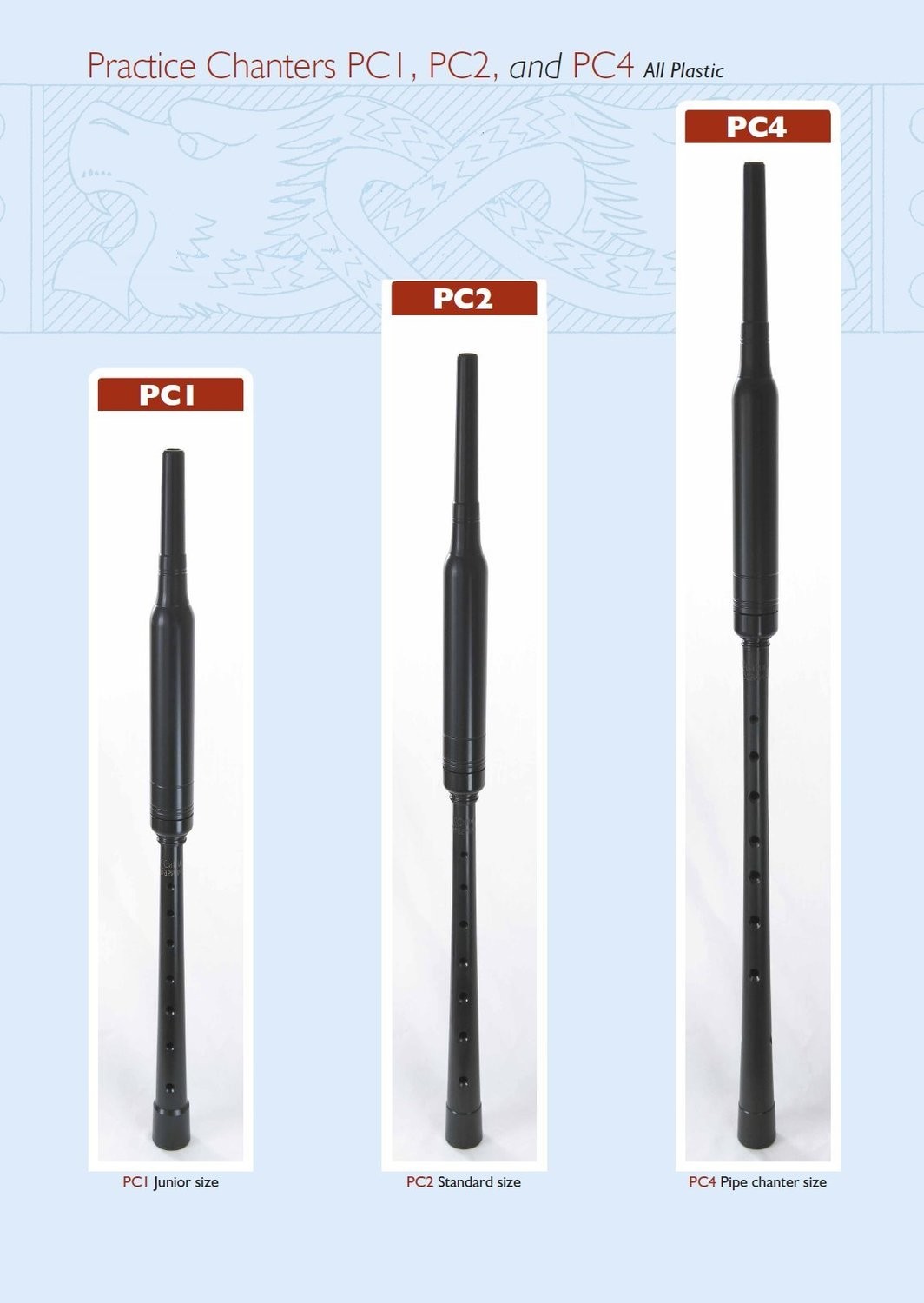Plastic Practice Chanters - Un-Mounted