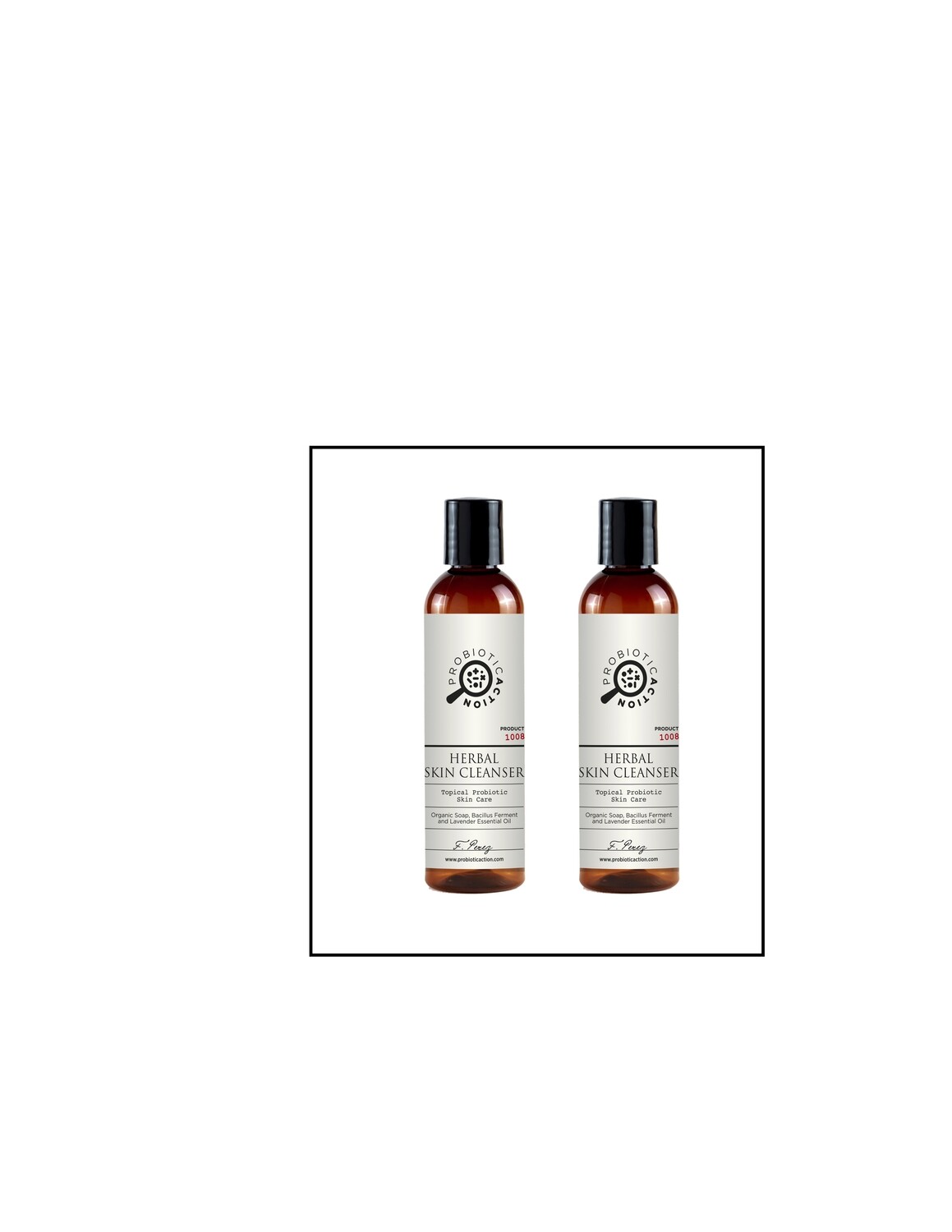 Pack of 2 - Herbal Skin Cleanser - Topical Probiotic Skin Care. Deeply Purifying. Totally Organic.