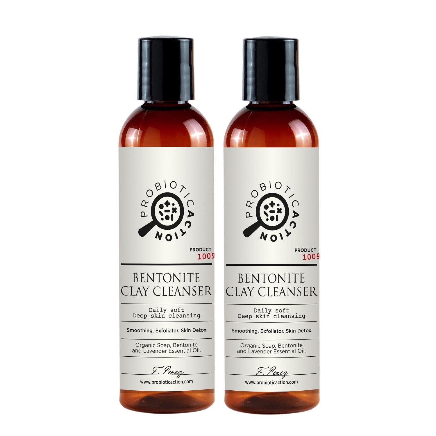 PACK of 2 - Essential Oil and Bentonite Gentle Facial Cleanser