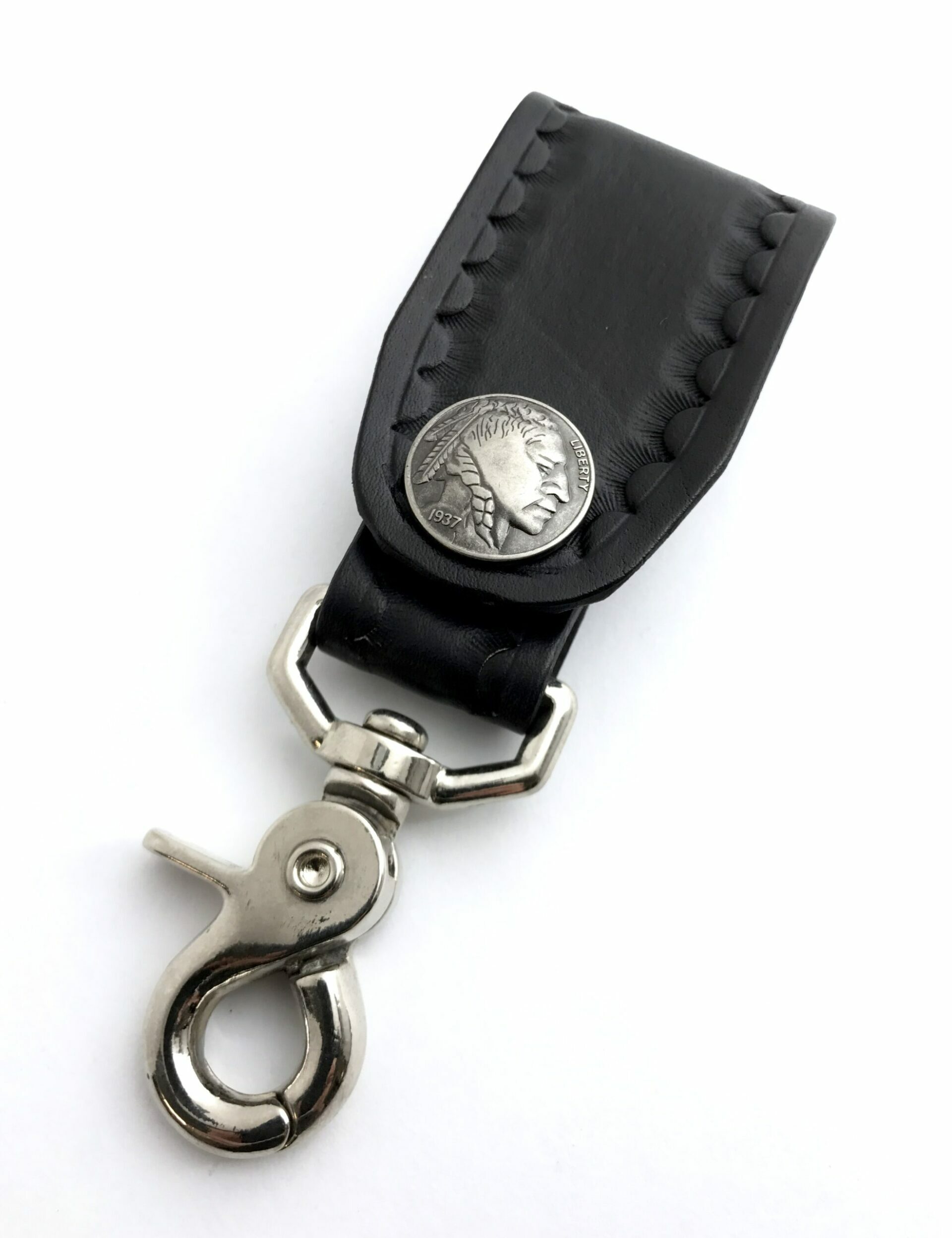 Belt Loop Key Chain – Black – Buffalo Nickel