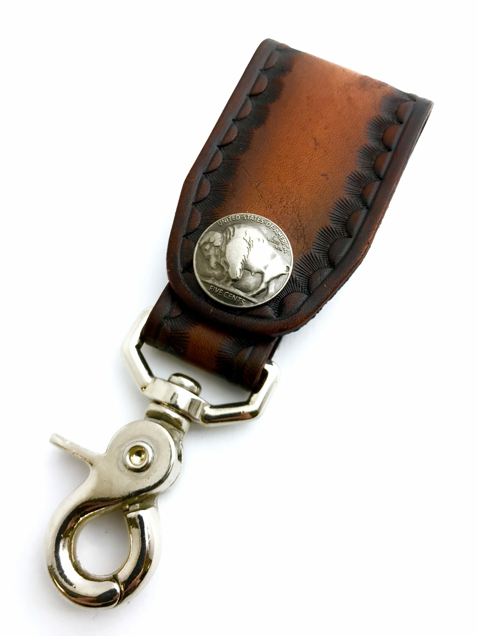Belt Loop Key Chain – Saddle Tan – Buffalo Nickel