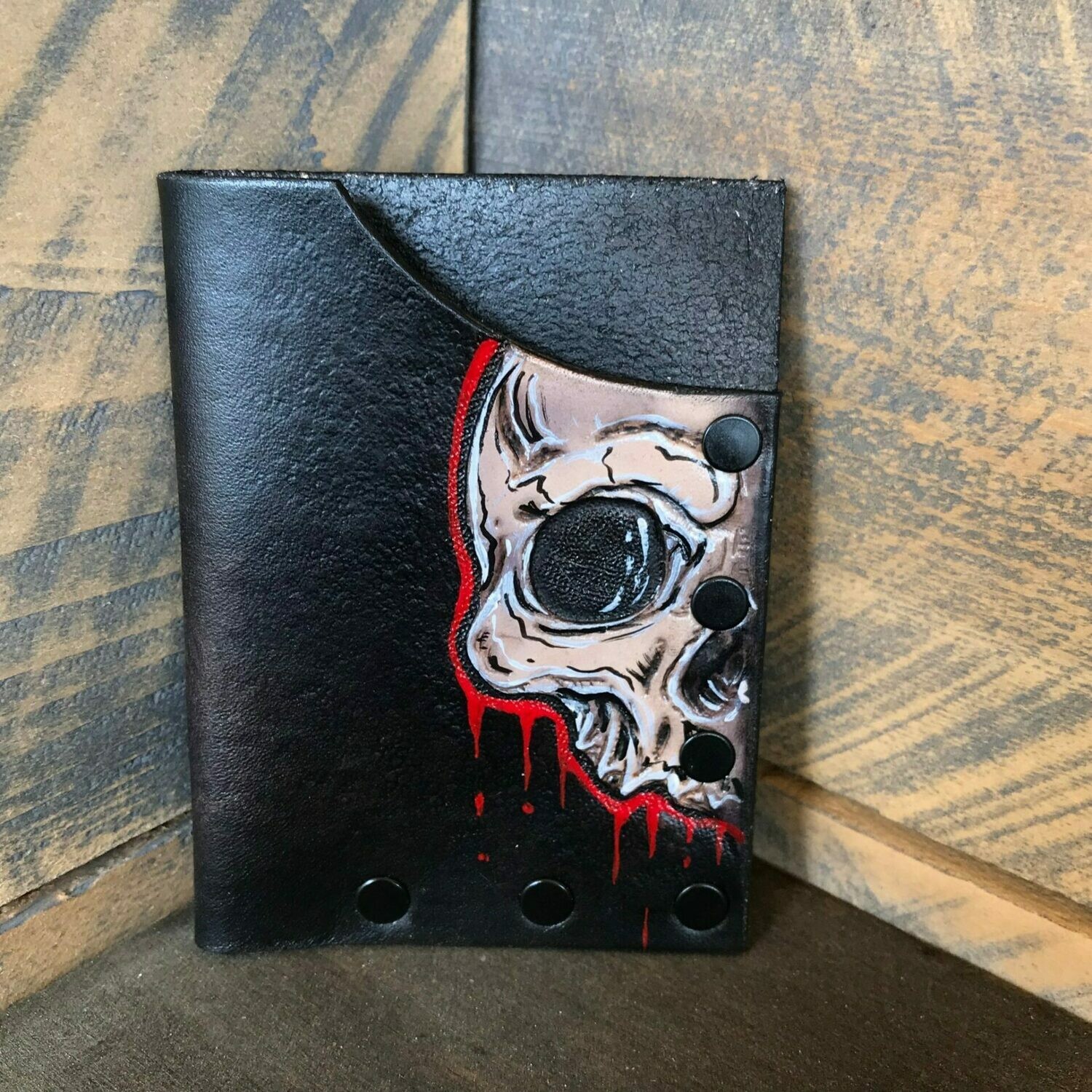 The “Half Skull” EDC Custom Simple Art Card Wallets