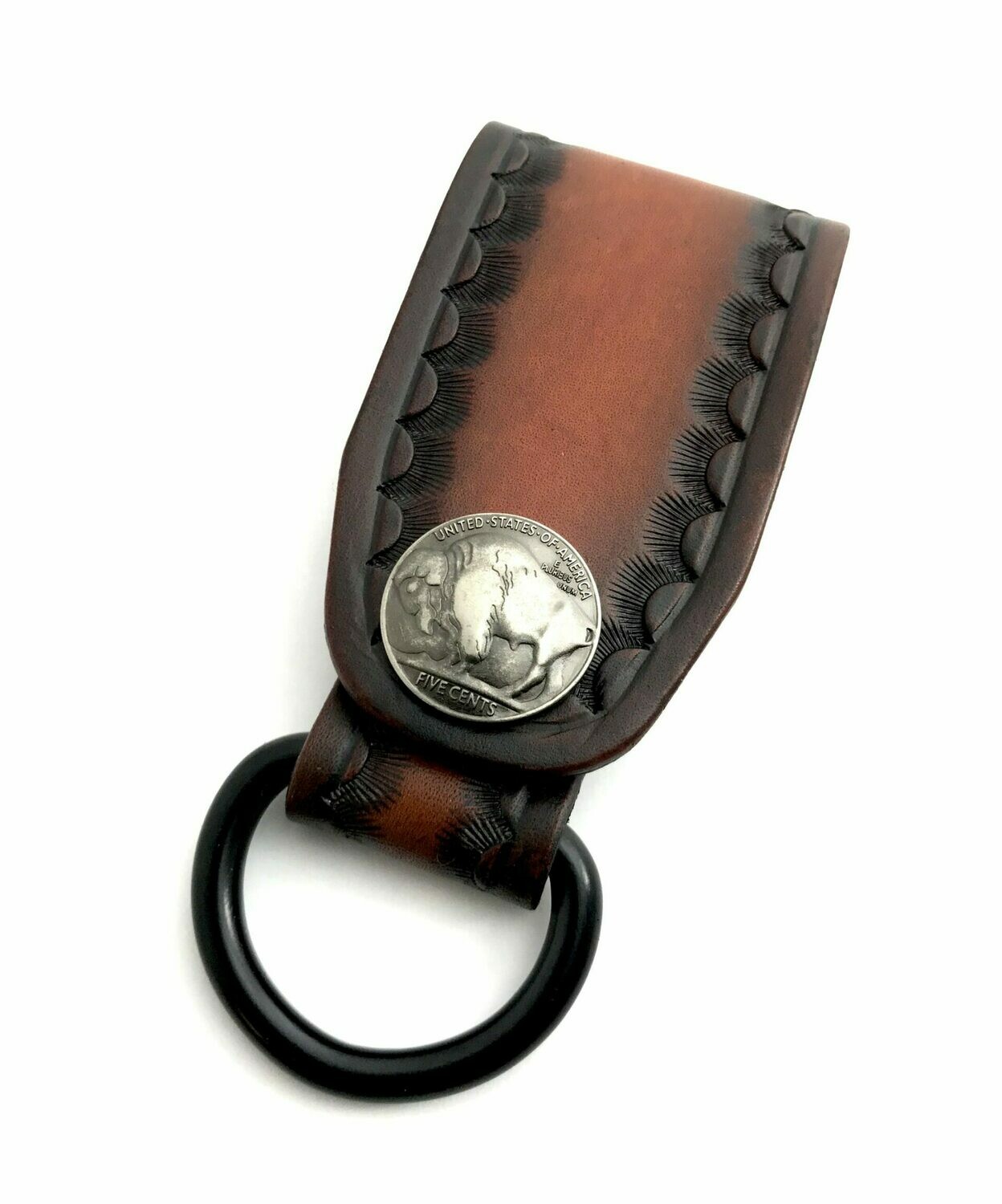 Belt Loop Key Chain – Saddle Tan – Buffalo Nickel