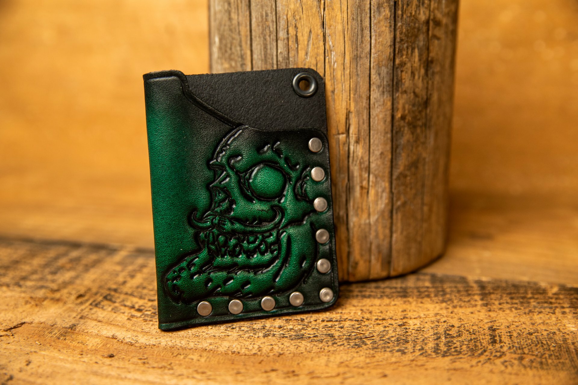 The NEW Denim and Antique “Barnaby McBeard” EDC Custom Simple Art Card Wallets