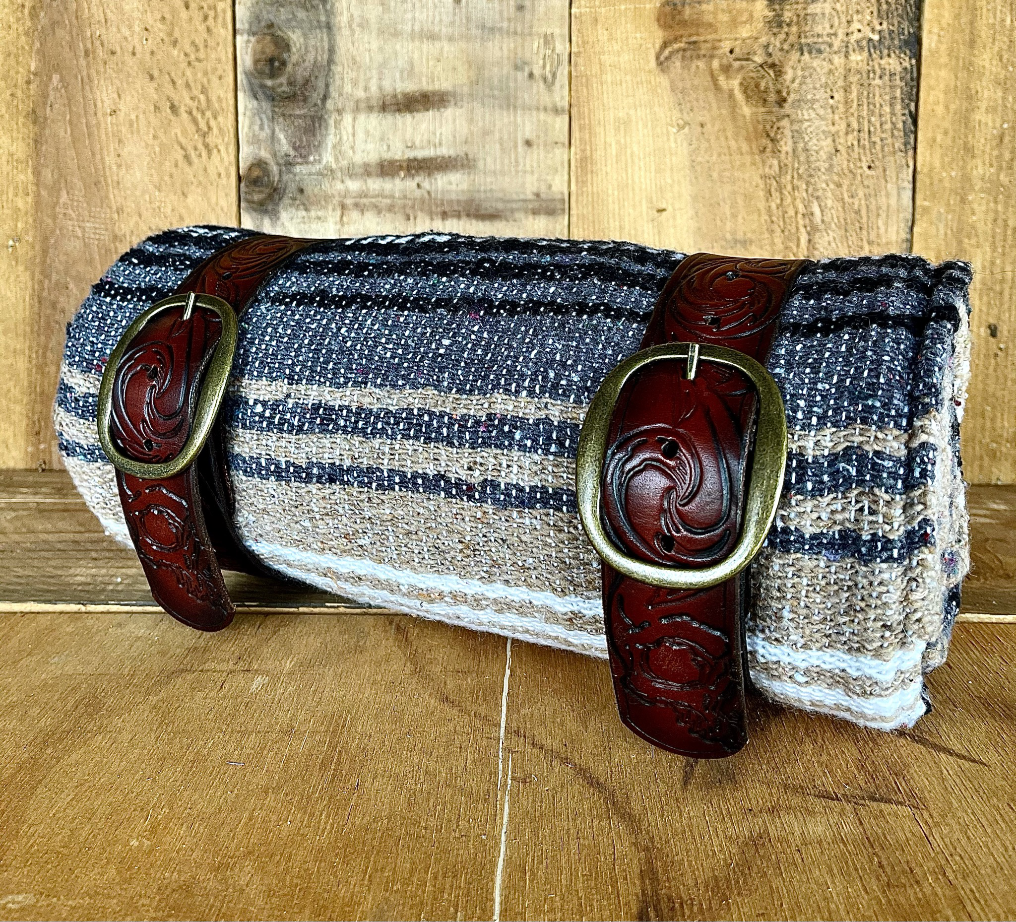 Golgotha Leather blanket roll straps