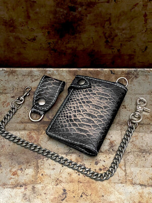 Snake Skin Medium Nomad series II 5-1/2″ wallet chain set