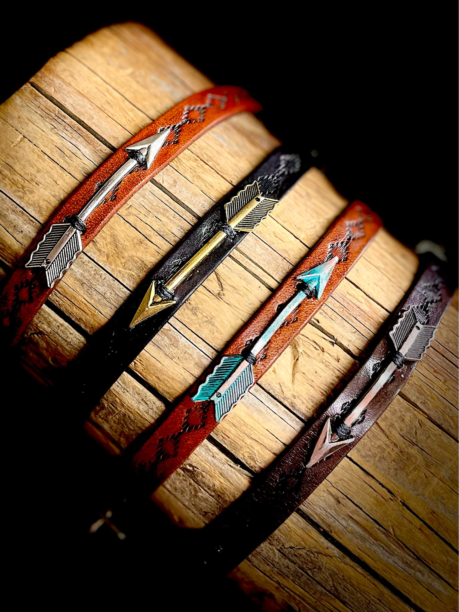 Hand Tooled Arrow Bracelet