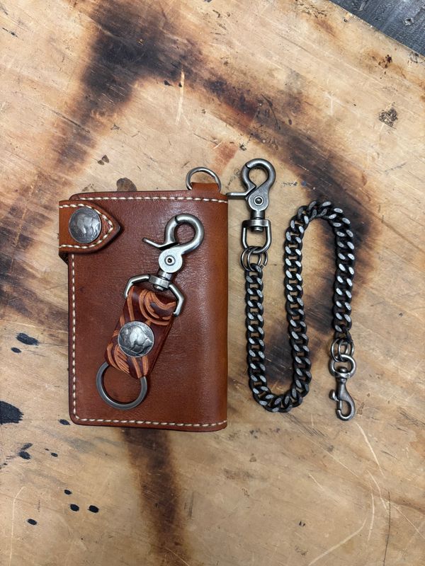 5 3/4 5 3/4" VINTAGEBROWN WITH BUFFALO NICKEL