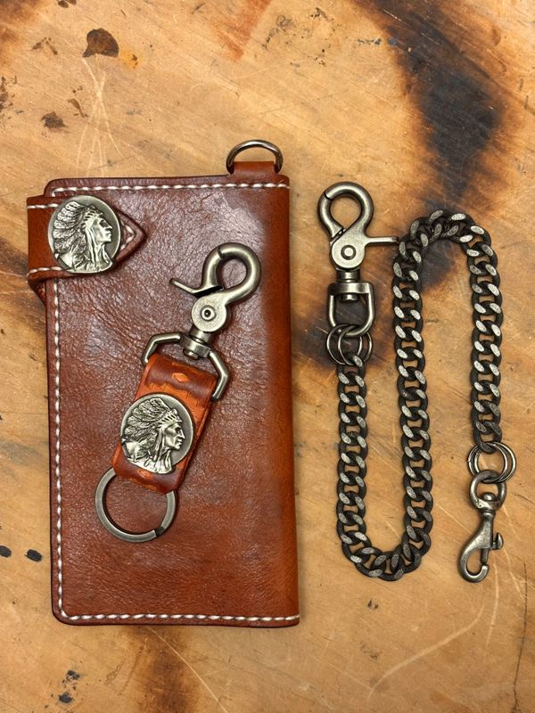 7 7" Vintage Brown with native chief