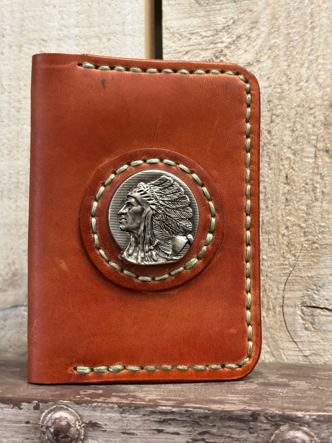 Orange with native headdress