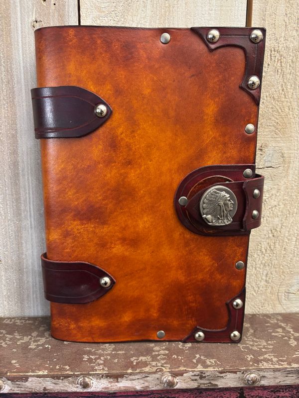 Vintage brown headdress snap closure Vintage brown headdress snap closure