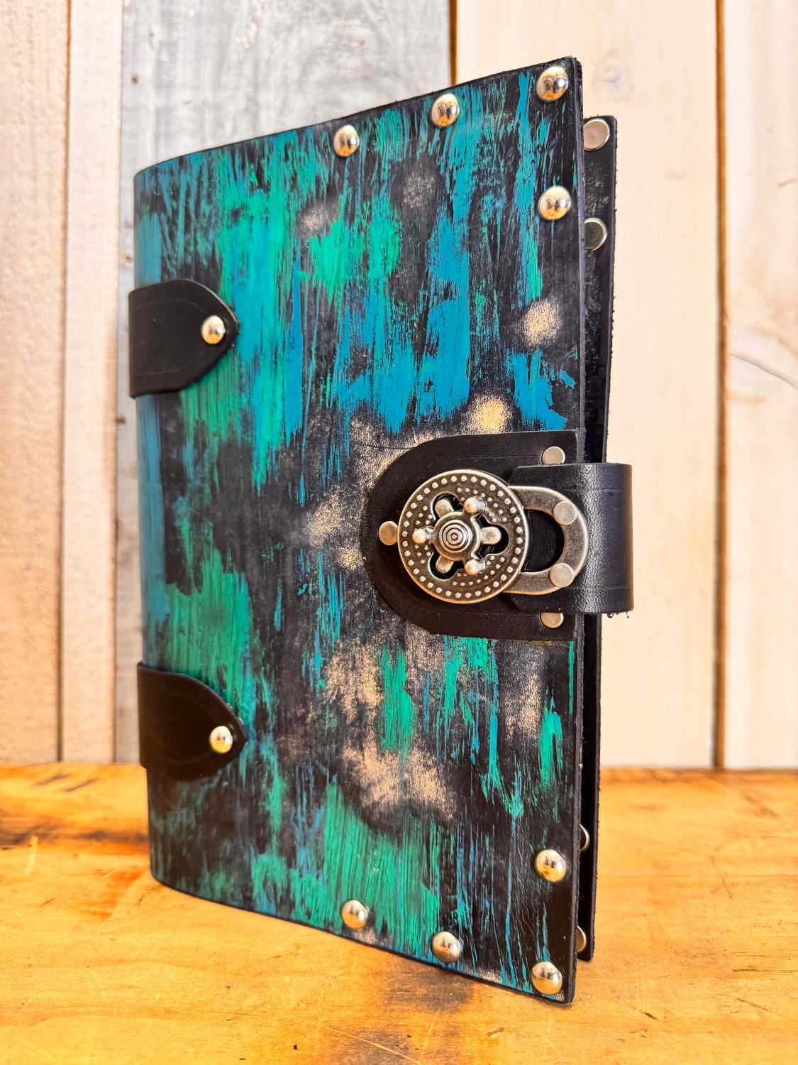 Vintage  turquoise antique Nicol turn latch