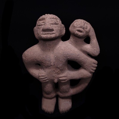 Costa Rican Stone figure with monkey