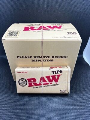 RAW TIPS IN TIN CONTAINER 6/BOX 100 TIPS/TIN