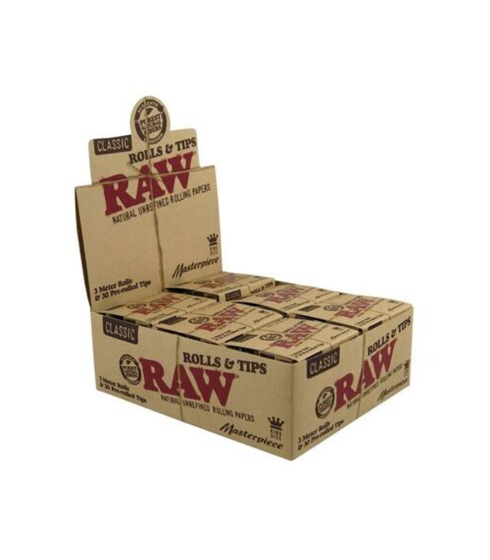 RAW CLASSIC ROLLS &amp; TIPS KINGSIZE MASTERPIECE