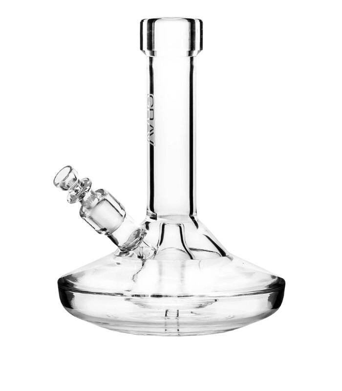 GRAV SMALL WIDE BASE WATERPIPE, Color: Clear
