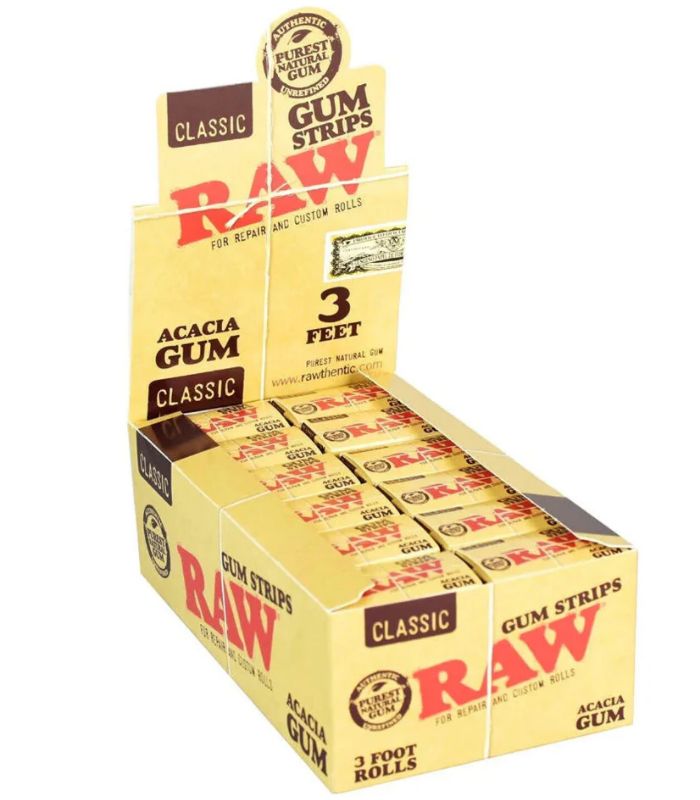 RAW GUM STRIPS 3 FEET ACACIA GUM - 24 ROLLS