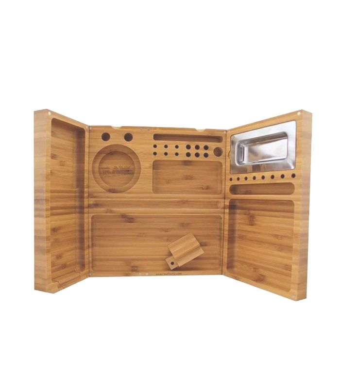 RAW TRIPLE FLIP BAMBOO ROLLING TRAY MAGNET