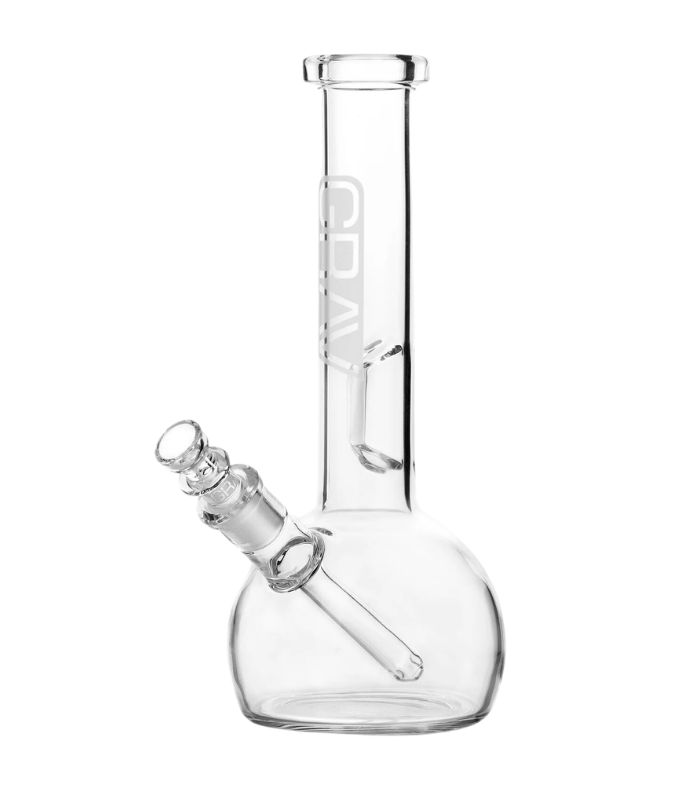 GRAV SMALL ROUND BASE WATERPIPE - CLEAR