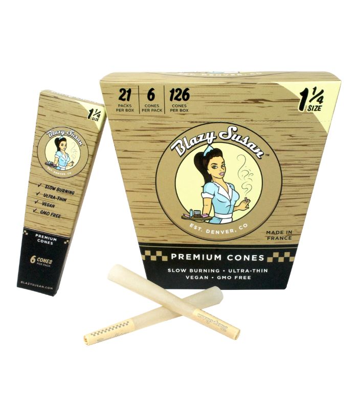BLAZY SUSAN CONES 1 ¼ - 21 PACKS - CAFE