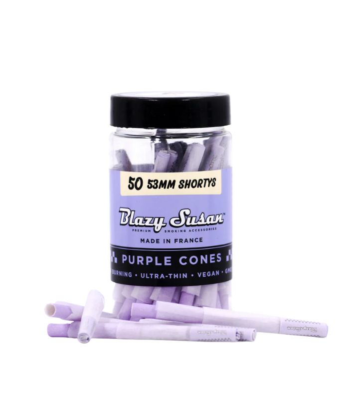 BLAZY SUSAN SHORTYS 53MM PRE ROLLED CONES MORADOS - 50 CONOS