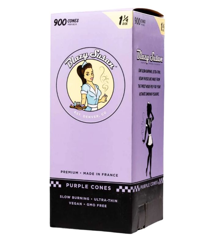 BLAZY SUSAN CAJA CON 900 CONOS MORADOS DE 1 1/4 (84MM)